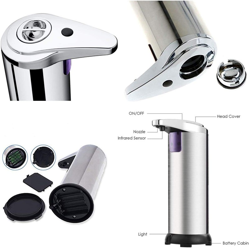 HJRUIUA Automatic Hand Motion Liquid Electric Soap Dispenser, IR Sensor,