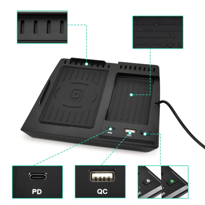 KEWISAUTO Car Wireless Charger for 2022-2024 Honda Civic, Center Console