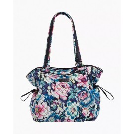 VERA BRADLEY GLENNA SATCHEL GARDEN GROVE FAUX LEATHER TRIM NEW