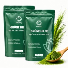 2 Pack Green Detoxification Powder 400 g, 2026 Green Super Helper with Choline, Barley Grass, Spirulina, Chlorella, Matcha & Blueberry, Rich in Fibre and Micronutrients, Vegan & Gluten Free