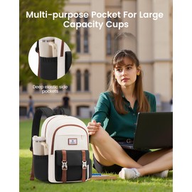 LOVEVOOK Lightweight School Backpacks Womens, 15.6 Inch Laptop Backpack for Ladies Teacher, Waterproof Back Pack Casual Daypack for College Uni Travel, Fashion Work Rucksack Bag for Business