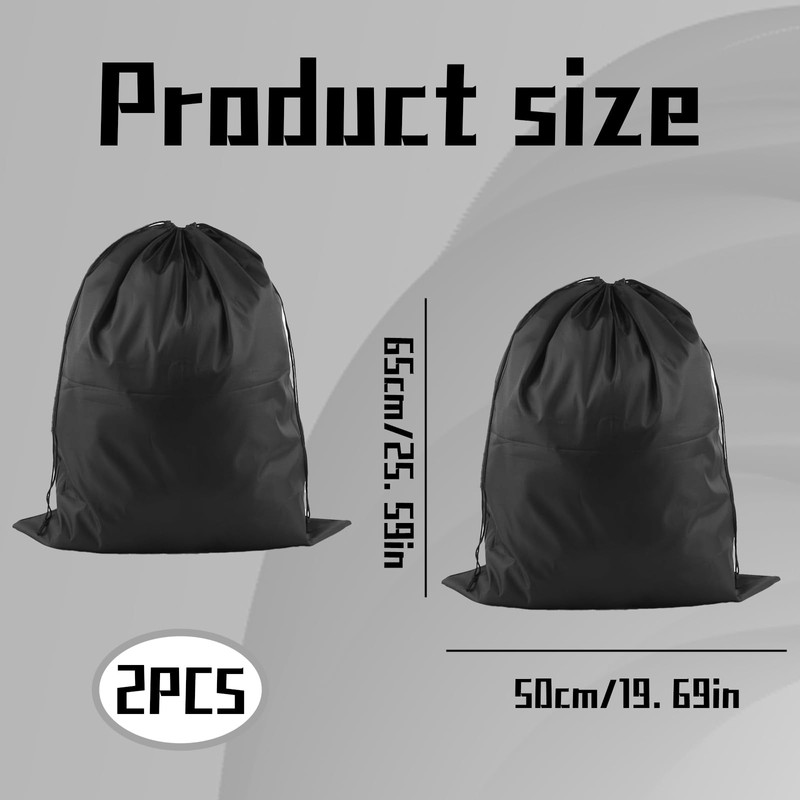 2PCS Travel Laundry Bag, Large Drawstring Bag For Laundry Bags