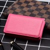 Blue Pu Leather Business Card Case Magnetic Name Card Holder