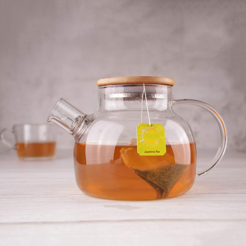 CnGlass Glass Teapot Stovetop Safe,20.3 oz Clear Tea pot with