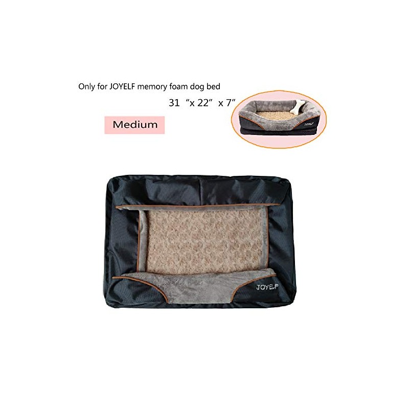 JOYELF Medium Memory Foam Dog Bed Replacement Cover for 78