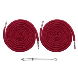 uxcell 2pcs Drawstring Cords 51" Replacement Drawstring Hoodie String Sewing Tool with Easy Threader for Hoodie Sweatpants Jackets Pants Hats Coats Bags, Burgundy