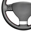 MEWANT DStitched Black PU Leather Steering Wheel Cover for Golf