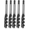 5Pcs Woodworking Drill Bit Metal Hole Saw Auger Bit 4-Fulte
