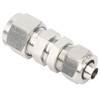 2Pcs Ferrule Compression Fitting Bulkhead Connector 2‑Touch Straight 304 Stainless