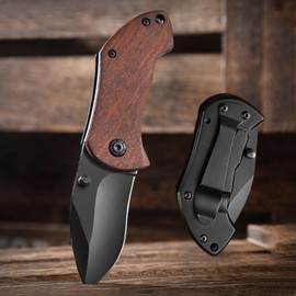 VIFUNCO - Cuchillo de bolsillo para hombres, cuchillos plegables con clip, cuchillo cortador de caja pequeña, cuchillos de bolsillo plegables EDC para acampar al aire última intervensión, regalos para