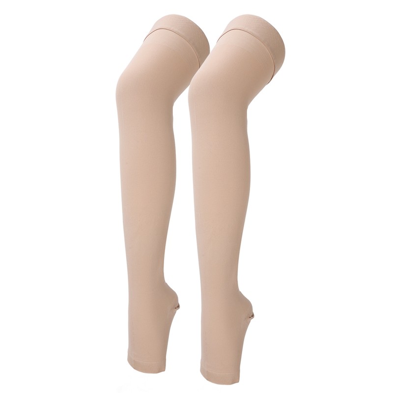 23 to 32mmHg Compression Stockings Open Toe Thigh High Graduated