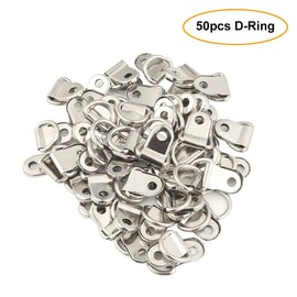 TUPARKA 50 Pack D Ring Picture Frame Hanging Hangers with Screws for Picture Hanging Home Decoration