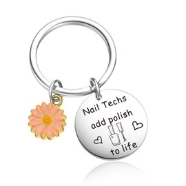 OWHOMS Manicurist Keychain Nail Artist Gifts Nail Salon Keychain Nail Tech Inspired Gifts For Nail Technician Keychain Nail Stylist Gifts For Colleague Gift Manicurist Thank You Keychain