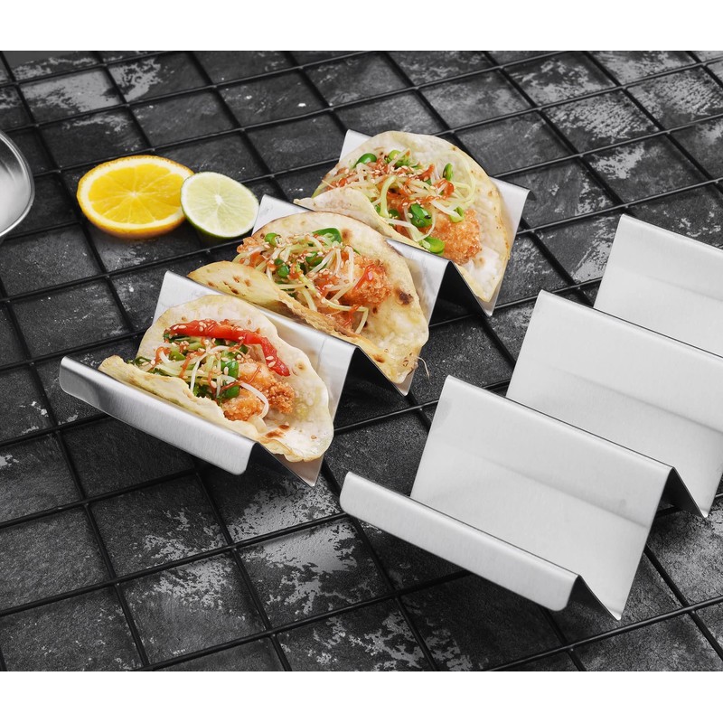 ARTTHOME. Taco Holders 4 Packs - Stainless Steel Taco Stand