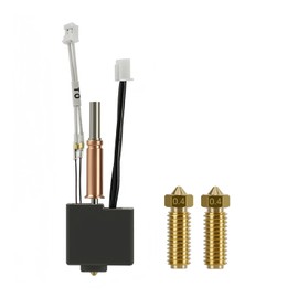 Upgrade Hotend for Kobra 3 Combo/Kobra 3 V2 Combo Print Head Extruder Kit Heater Block Heating Cartridge Thermistor with Extra 2 Pack 0.4mm Brass Nozzle for Anycubic