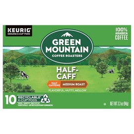 Green Mountain Coffee Roasters, Half-Caff Medium Roast Coffee, 3.3 Ounce