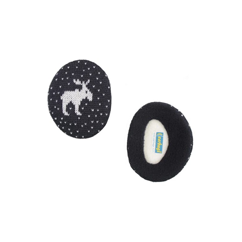 Earbags Leather Ear Muffs, Ear Flaps, Ear Warmers, blue, m