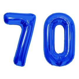 40 Inch Navy Blue 70 Number Balloons, Giant Jumbo Helium Mylar Foil Navy Blue Number Balloons for Birthday, Navy Blue Mylar Digital Balloons for 70th Birthday, Anniversary Party Decorations Supplies