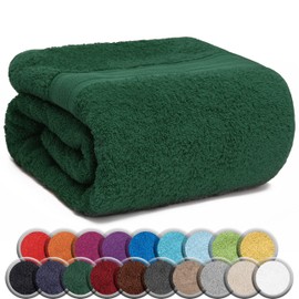 NatureMark Sauna Towels, Premium Quality 80 x 200 cm Sauna Towel, 100% Cotton, Colour: Dark Green