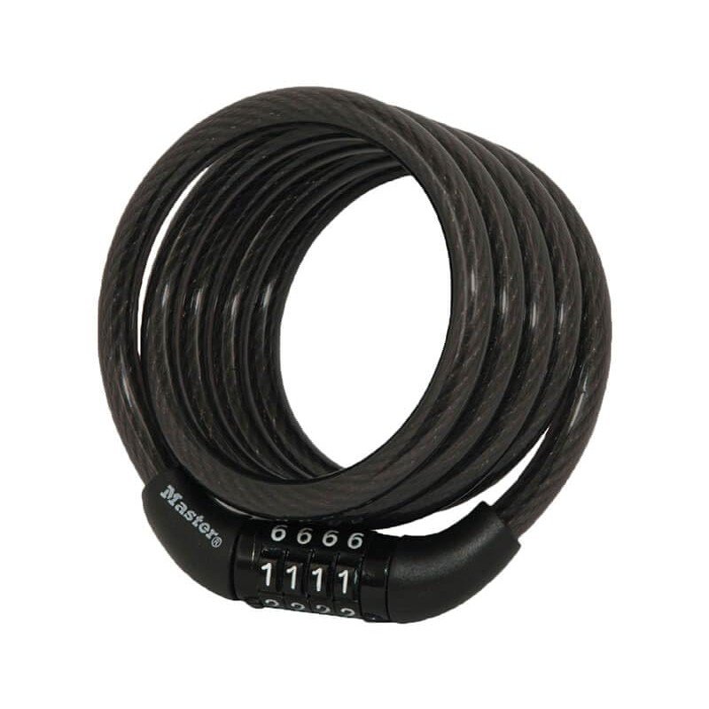 Master Lock Cable Lock, Standard Combination Bike Lock, 4 ft.