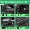 Zmbroll 200Pcs M.2 Screw Kit,Black M2 SSD Mounting Screws,NVMe Screw