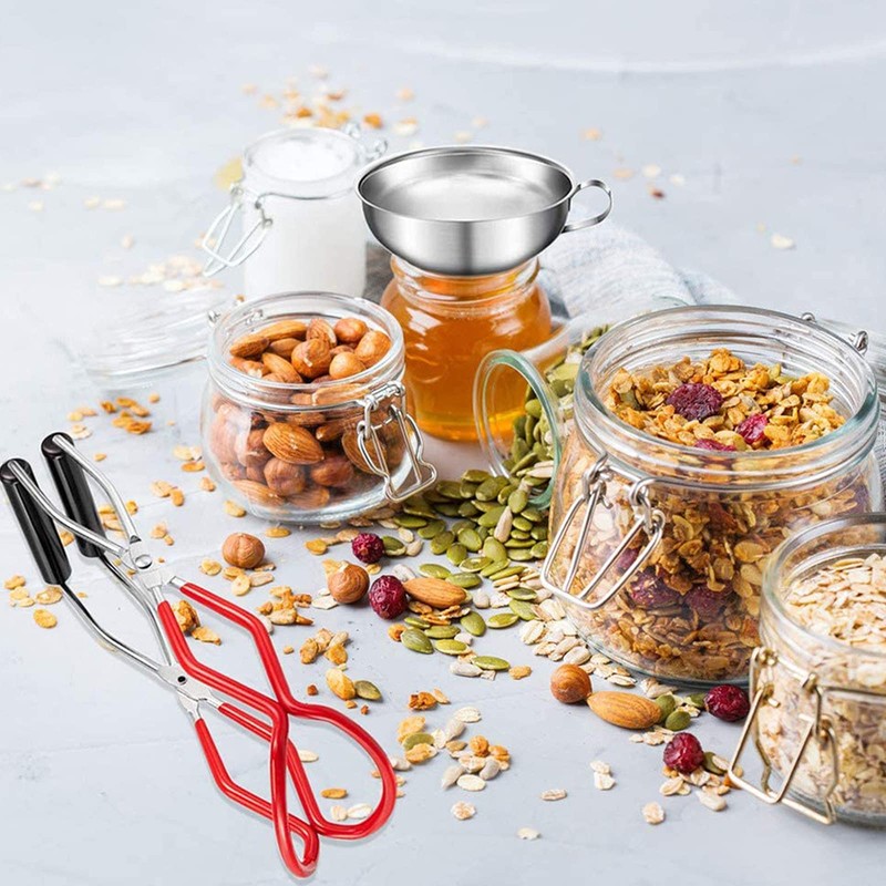 Stainless Steel Funnel Kitchen Jam Funnel with Preserving Jars Lifter