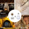 2 Pack Motion Sensor Light Sockets,Motion Activated Socket Adapter, E26/E27