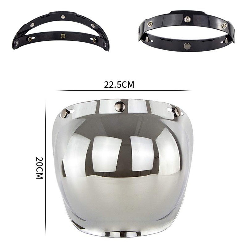 SPYMINNPOO Bubble Shield Helmet, Open Face Helmet, Bubble Visor Motorcycle