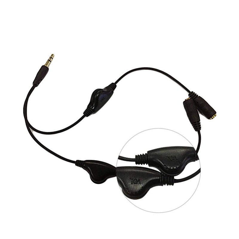 Headphone Sound extension code with Twin Volume Controls - Share/Splitter