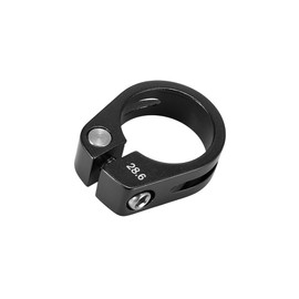 Hihaha 28.6mm Aluminium Alloy Bicycle Seat Post Clamp Seat Post Clip Black Durable Material