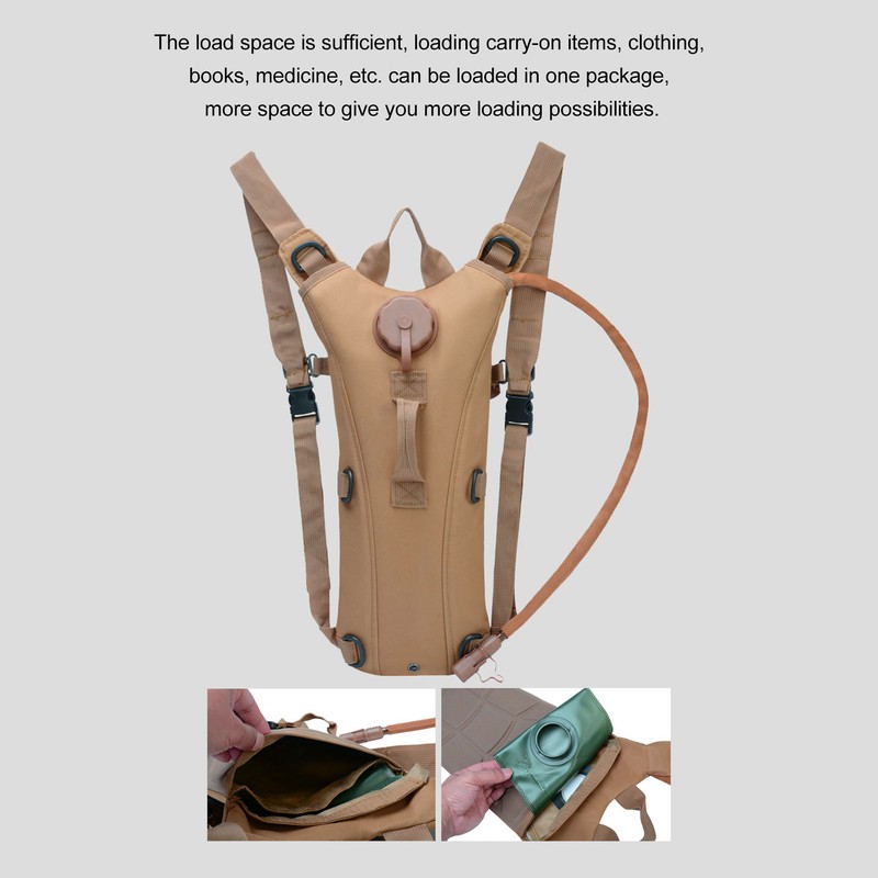 Hydration Backpack Pack Waterproof Oxford Cloth Lightweight Hands Free 3L