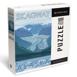 Glacier Scene, Skagway, Alaska (1000 Piece Puzzle, Challenging Jigsaw Puzzle for Adults, Made in USA)