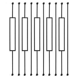 Sidasu 10 Pack Iron Balusters Staircase Rectangular Hollow Stair Spindles Square Craft Spindles Balusters 1/2" Square Balusters for Staircase Interior with Iron Baluster Swivel Shoes