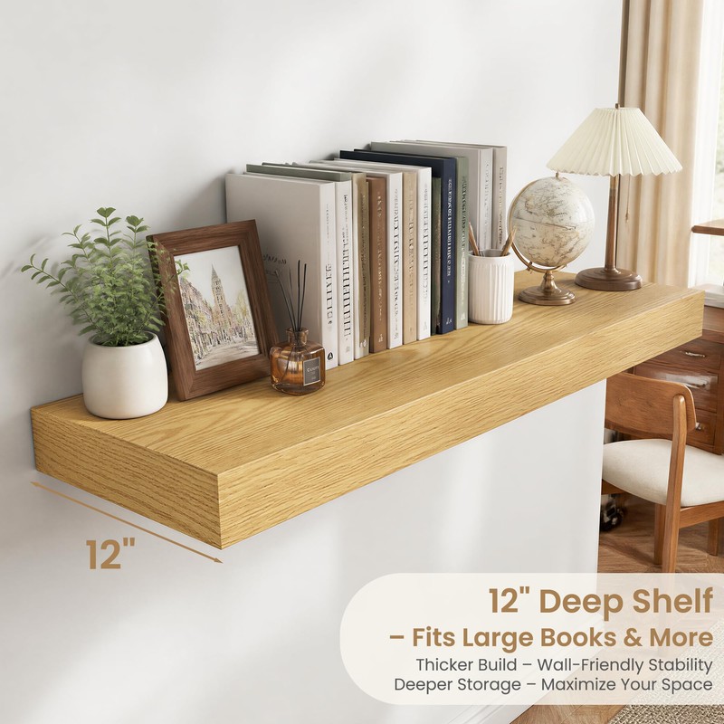 FLYJOE 24 Inch Long Floating Shelves for Wall Set of