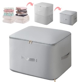 TRSURY Ultra Space Saving Self Compression Organizer bag, 2024 Upgrade Storage Tote for Space Saving Cube Compression Storage Bags for Bedding Comforters, Clothes, Blankets (XL)