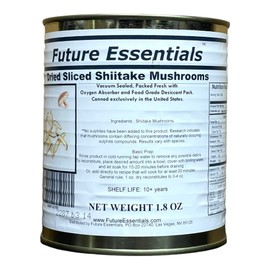 1 Can of Future Essentials Canned Dehydrated Sliced Shiitake Mushrooms