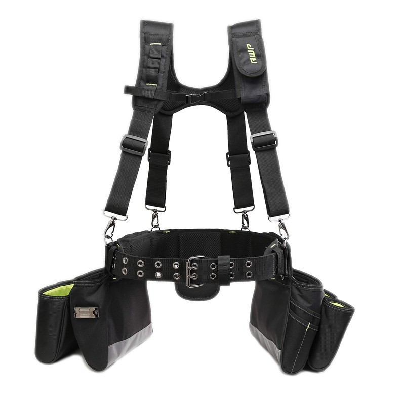 AWP Tool Belt Rig, Durable Heavy-Duty Multi-Pocket Organizer, Adjustable Waist