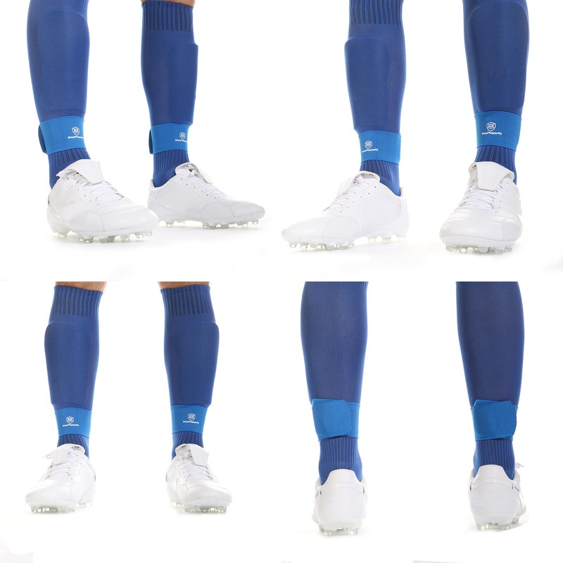 WISEPLAYERFC Football Shin Pad Strap - 2 Elastic Bands for