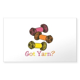 CafePress Got Yarn Sticker Rectangle Bumper Sticker Car Decal