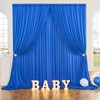 30ft×8ft Wrinkle Free Royal Blue Backdrop Curtains for Parties, 6