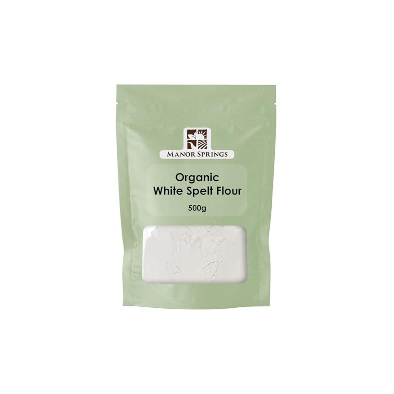 Organic White Spelt Flour 500g by Manor Springs Organic