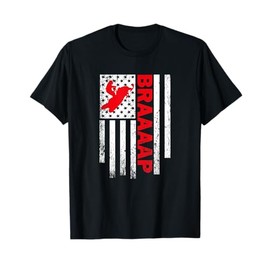 Funny American Flag Snowmobile Braaap T-Shirt