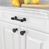 Amerdeco 10 Pack Matte Black Cabinet Pulls 3 Inch Hole