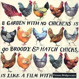 Emma Bridgewater 20 Papierservietten Hen and Toast 33 cm quadratisch