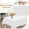 Incisite 2 Pack White Tablecloth, 259x147cm(58.7x102In) Polyester Table Cover for