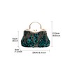 lapulio Womens Tote Velvet Sequin Evening Bag, Dark Green