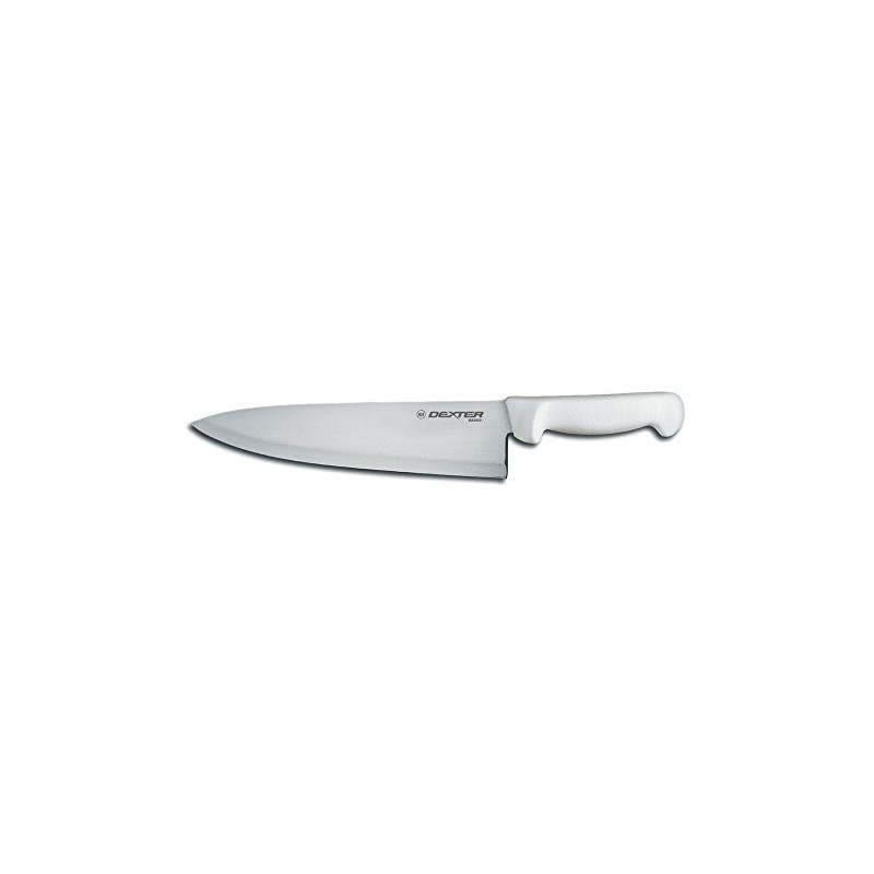 Basics P94831 10" Wide White Cooks Knife with Polypropylene Handle