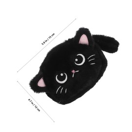 SAFIGLE Plush Makeup Bag for Ample Storage Zipper Wallet with Whimsical Cat Design for Coins Keys and Cosmetics