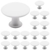 SWZHAI 16 Pcs White Cabinet Knobs, Round Dresser Knob Kitchen