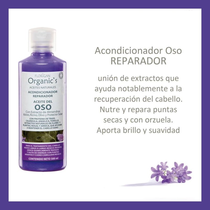 ACONDICIONADOR REPARADOR ACEITE DE OSO 500 ML.